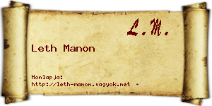 Leth Manon névjegykártya